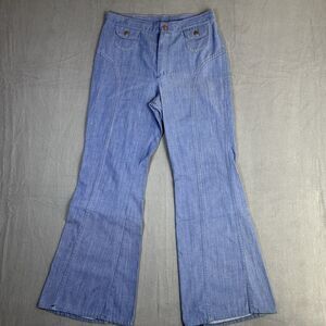 Vintage Denim Bell Bottom Jeans Flare Wide Leg 70’s Saddleback Men’s 30x30 Rare